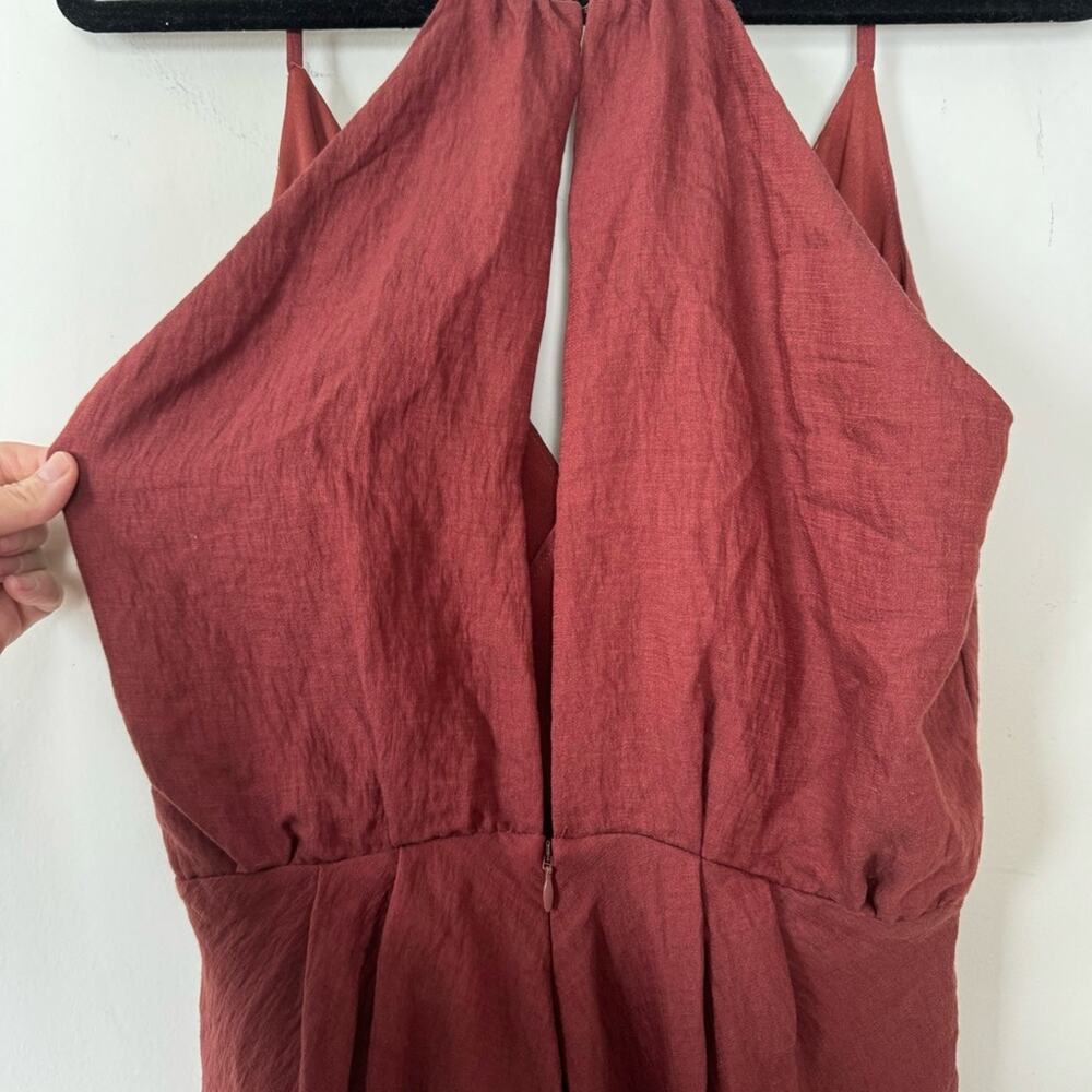 Joie Rust Tanika Twisted Front Wrap Slip Midi Dress M - Picture 7 of 10